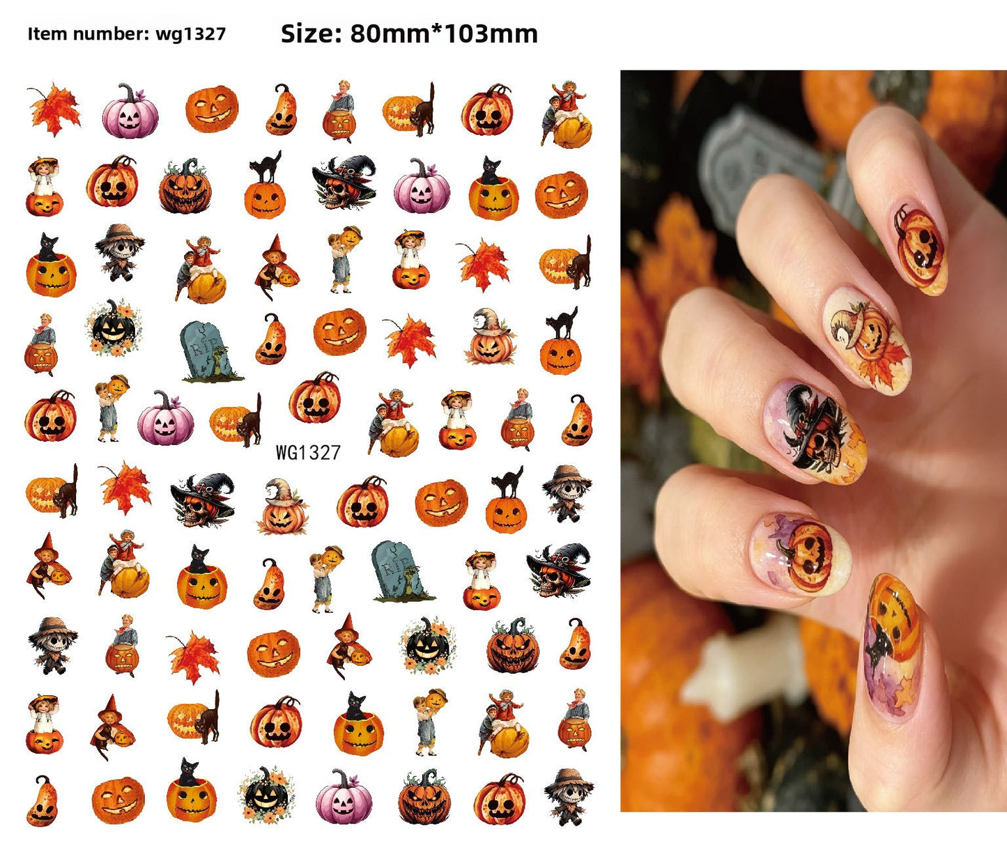 Halloween Nail Art Stickers for Spooky DIY Nail Designs - Cherished Harbor Gifts