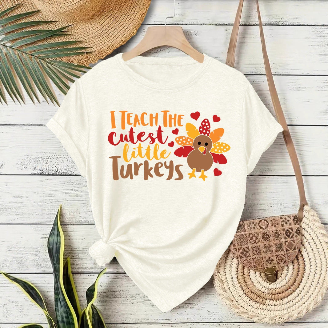 Stylish Women's Thanksgiving T-Shirt for Autumn Celebrations - Cherished Harbor Gifts