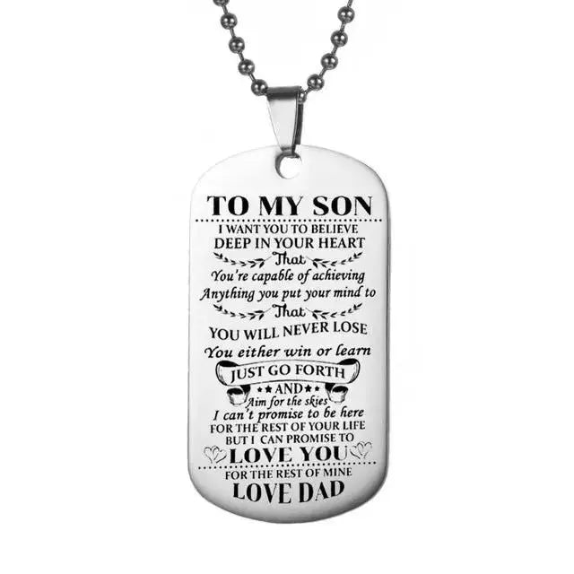 Engraved Dog Tag Necklace for Unique Family Gifts by EPR