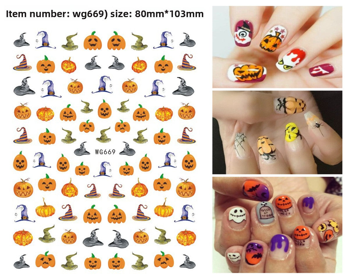 Halloween Nail Art Stickers for Spooky DIY Nail Designs - Cherished Harbor Gifts