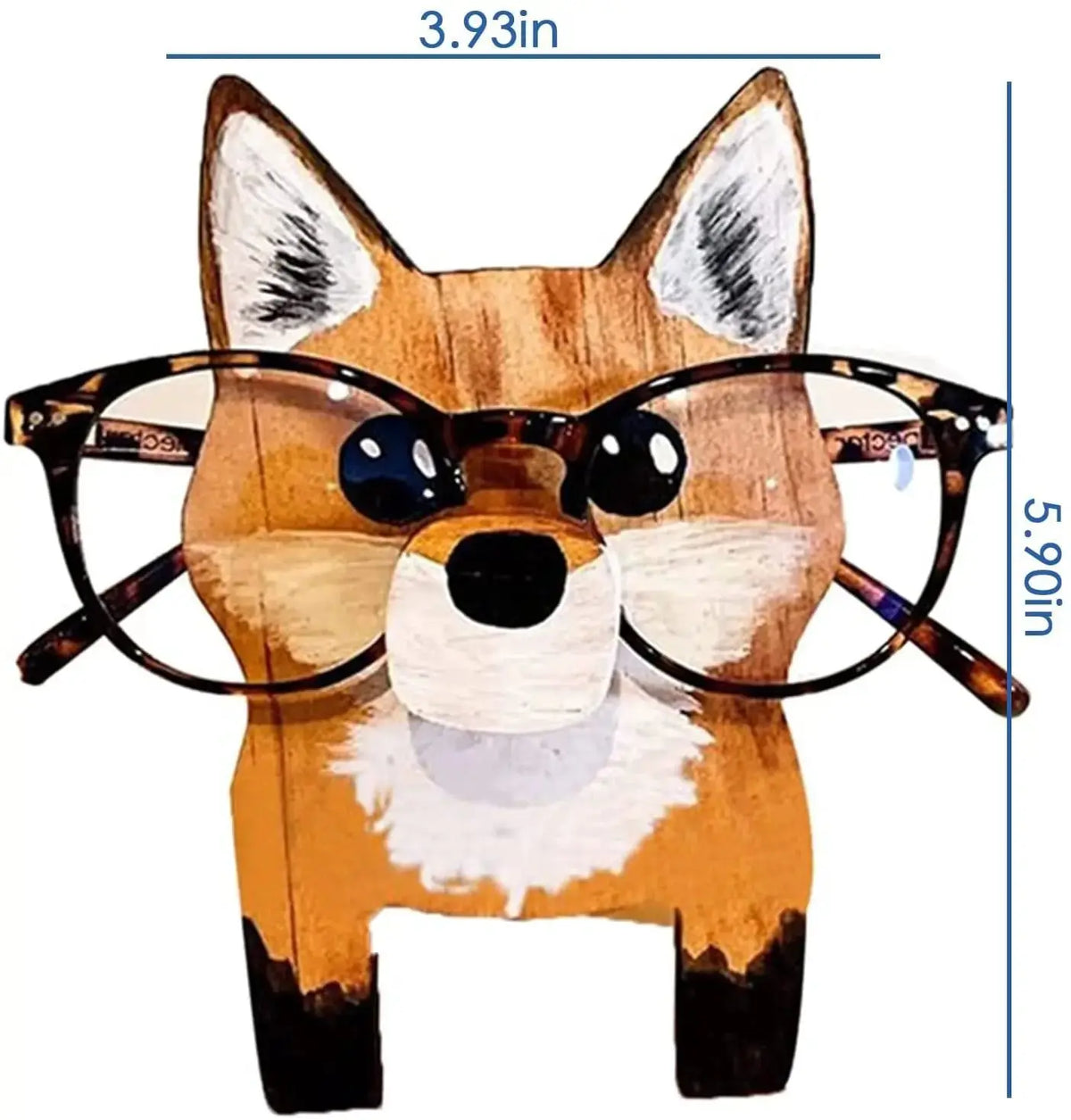 Wooden Animal Glasses Holder Stand – Cute Corgi Cat Sloth Eyeglass Display Gift by EPR