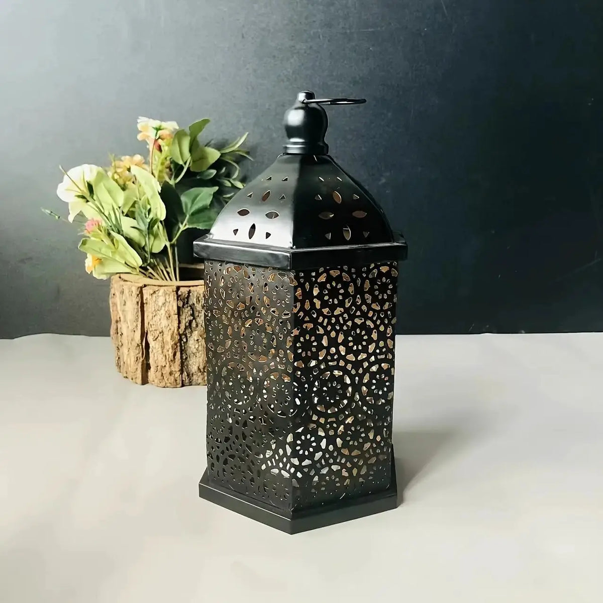 Retro Moroccan LED Lantern for Home Decor by TED