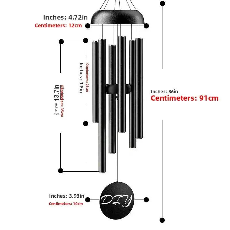 Metal Memorial Wind Chime | 26-50" Outdoor Garden Chimes by TED