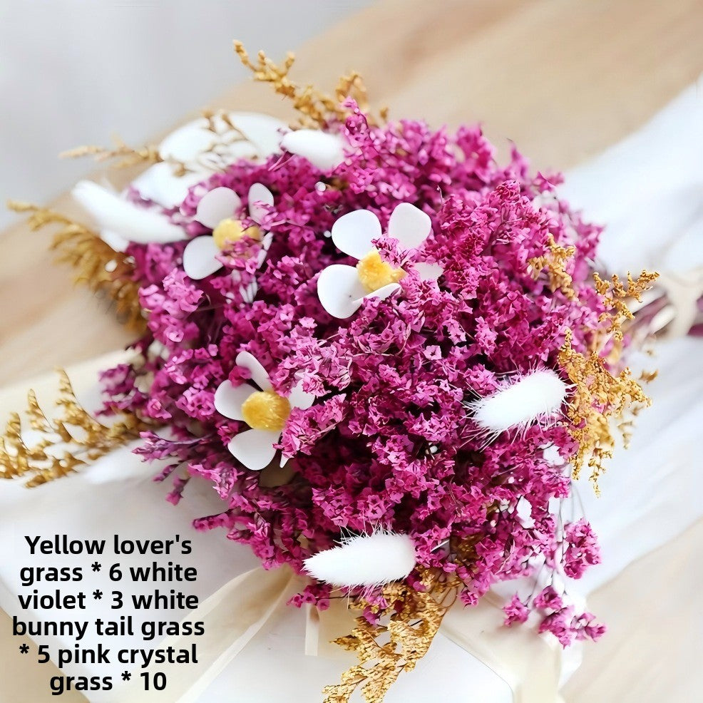 Natural Dried Flower Bouquet for Home and Wedding Decor - Cherished Harbor Gifts