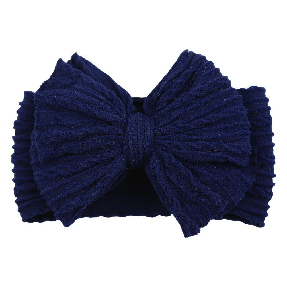 Handmade Baby Girl Headband with Braided Bow Design - Cherished Harbor Gifts