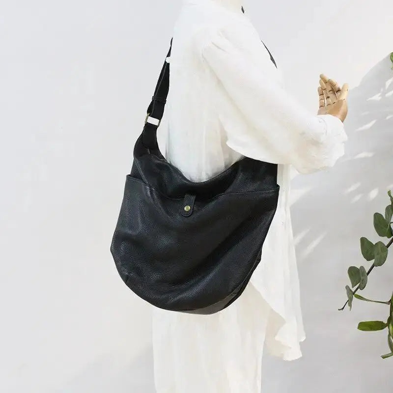 Genuine Leather Bags New Ladies Bags European and American Fashion Large Capacity Shoulder Casual Bags Messenger Bags by eprolo