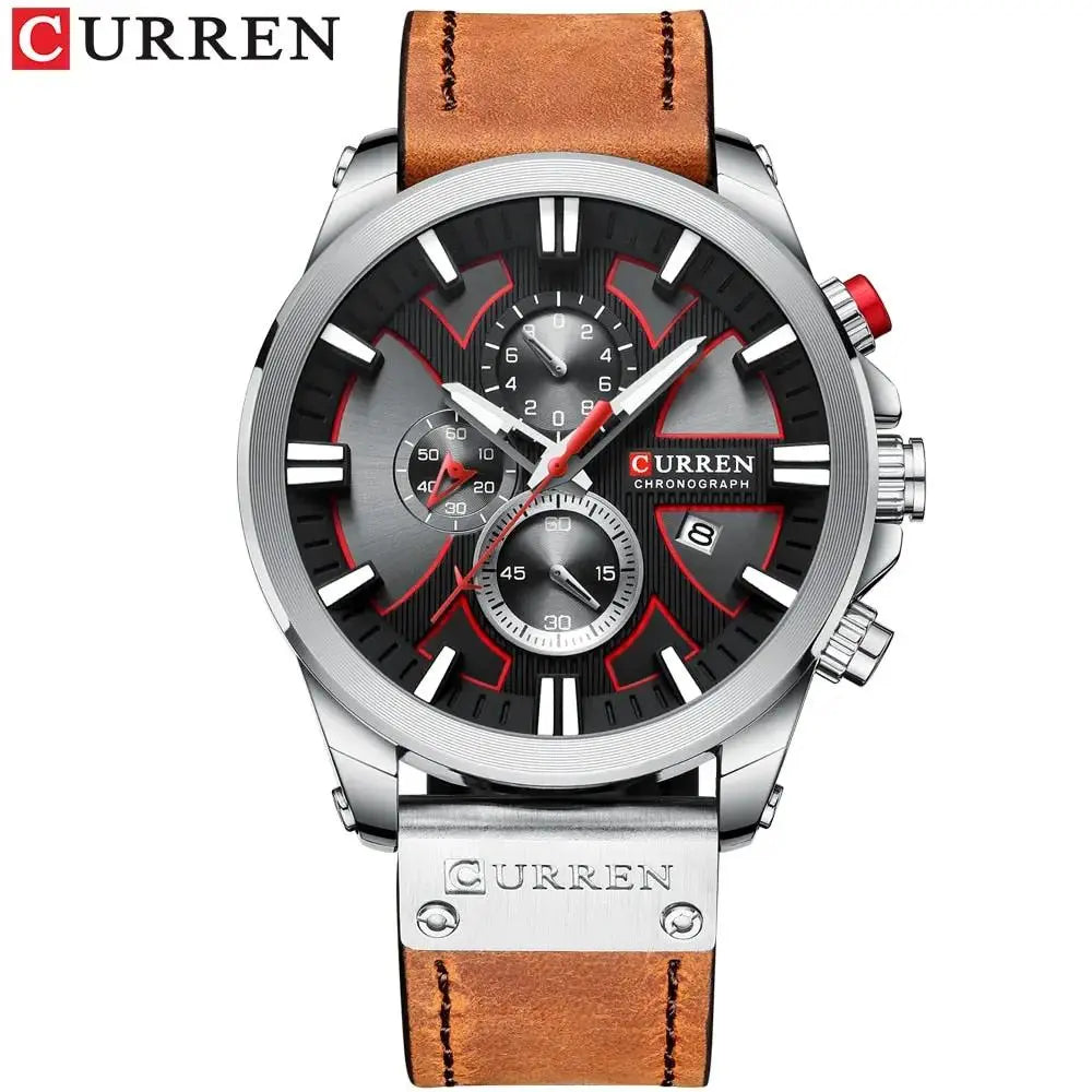 Stylish Men's Leather Chronograph Watch for Every Occasion by EPR