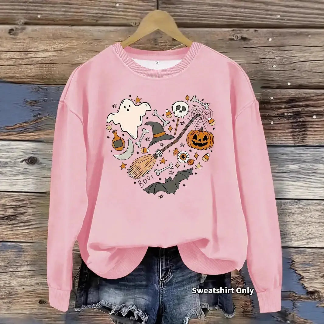 Cozy Halloween Pumpkin Sweatshirt for Women - Fall Pullover by EPR