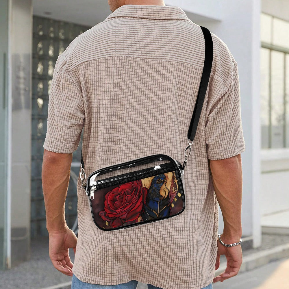 Rose Clear Small PVC Satchel Clear Shoulder Bag Gift - Cherished Harbor Gifts