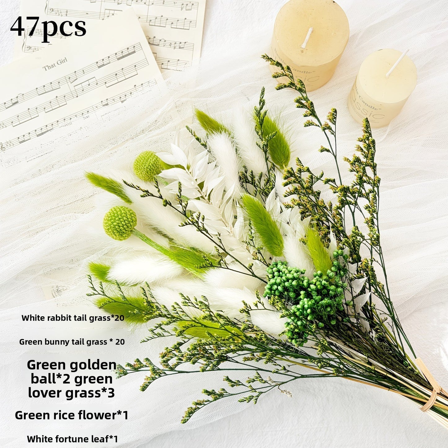 Natural Dried Flower Bouquet for Home and Wedding Decor - Cherished Harbor Gifts