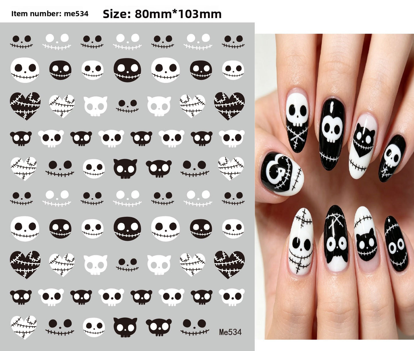 Halloween Nail Art Stickers for Spooky DIY Nail Designs - Cherished Harbor Gifts