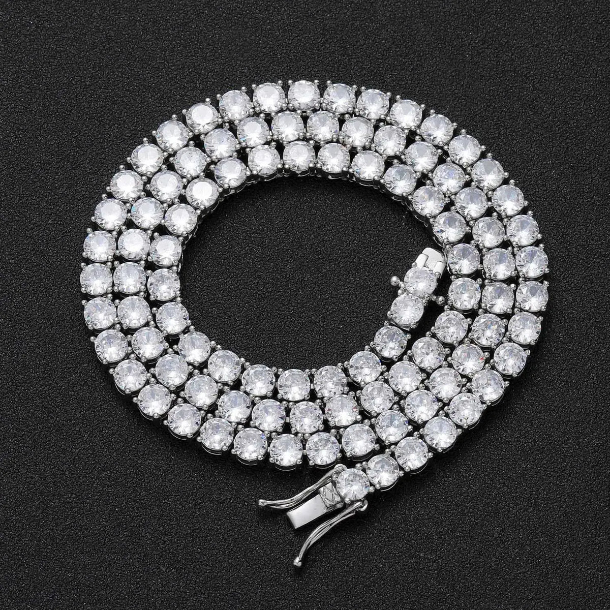 Unisex 4mm Cubic Zirconia Tennis Bracelet & Necklace | Silver, Gold & Rose Gold Jewelry by TED