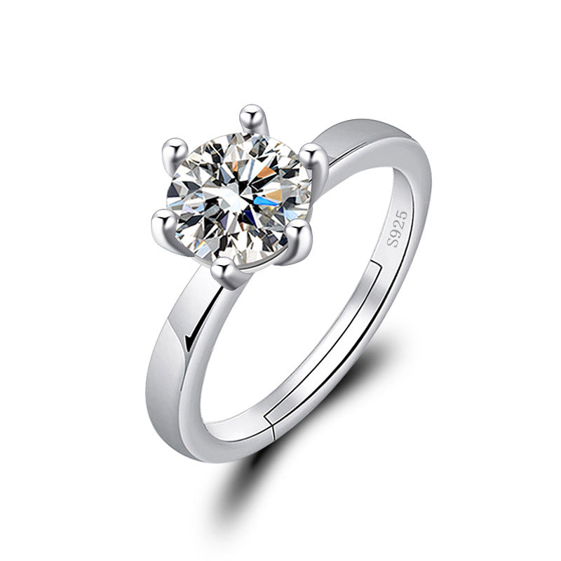 Adjustable Engagement Ring - Cubic Zirconia Promise Ring - Cherished Harbor Gifts