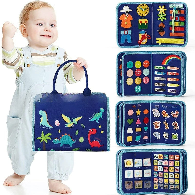 Montessori Sensory Activity Board for Toddler Learning Fun - Cherished Harbor Gifts