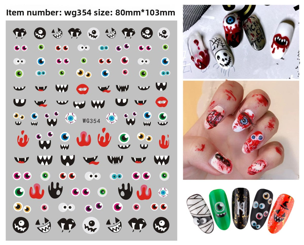 Halloween Nail Art Stickers for Spooky DIY Nail Designs - Cherished Harbor Gifts