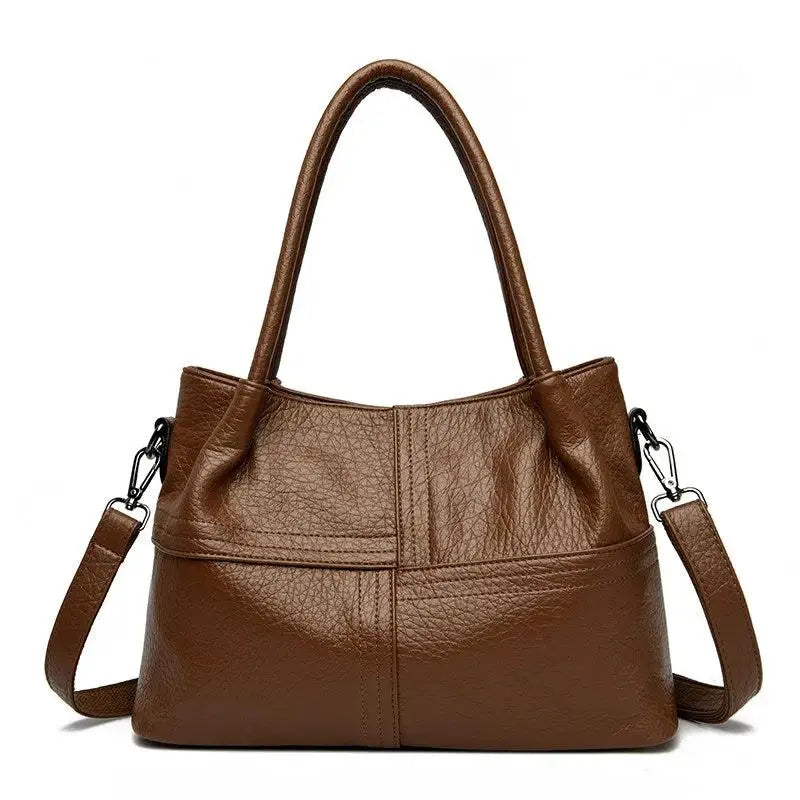 Genuine Cowhide Leather Tote Bag for Women | Large Capacity Crossbody Handbag by TED