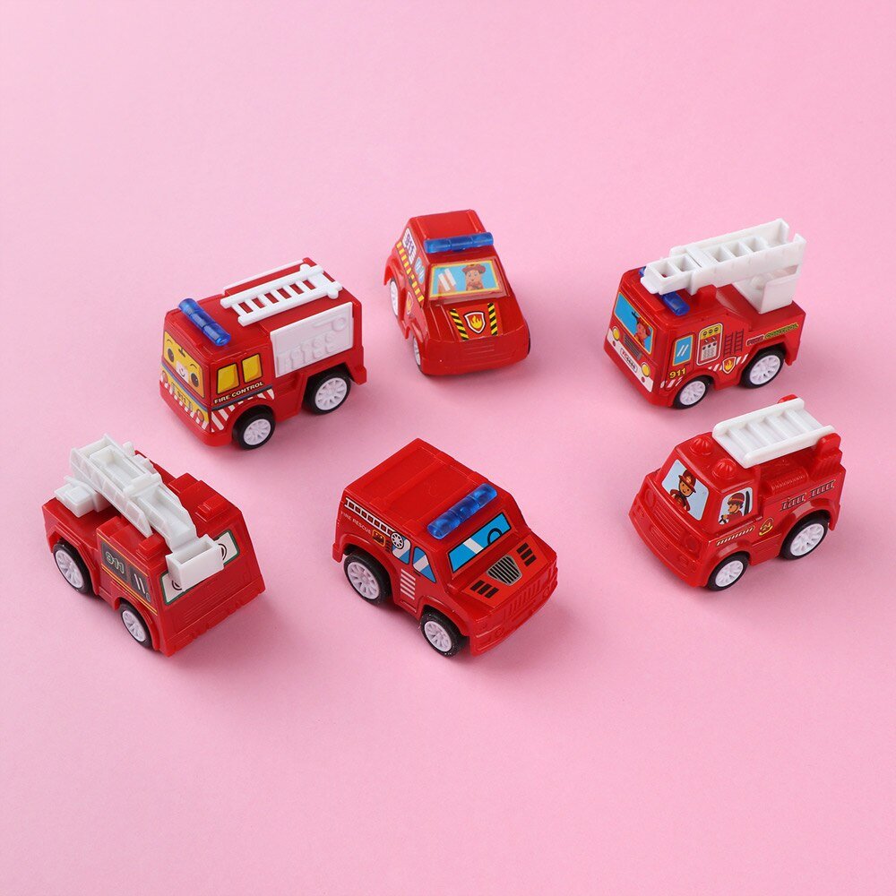 6 Piece Mini Pull Back Construction Vehicle Toy Set - Cherished Harbor Gifts