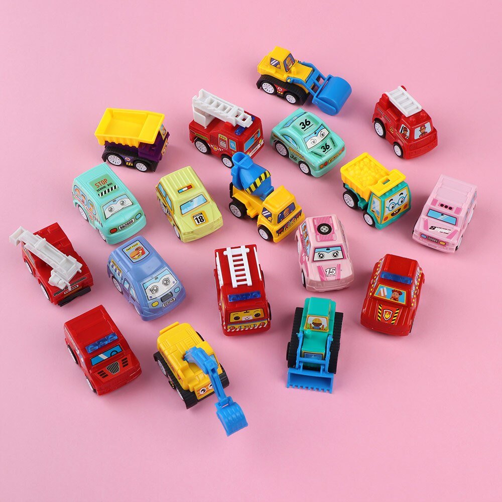 6 Piece Mini Pull Back Construction Vehicle Toy Set - Cherished Harbor Gifts