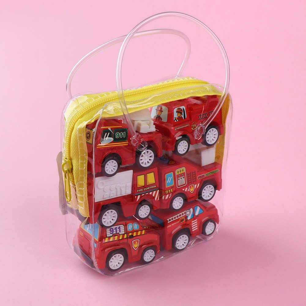 6 Piece Mini Pull Back Construction Vehicle Toy Set - Cherished Harbor Gifts