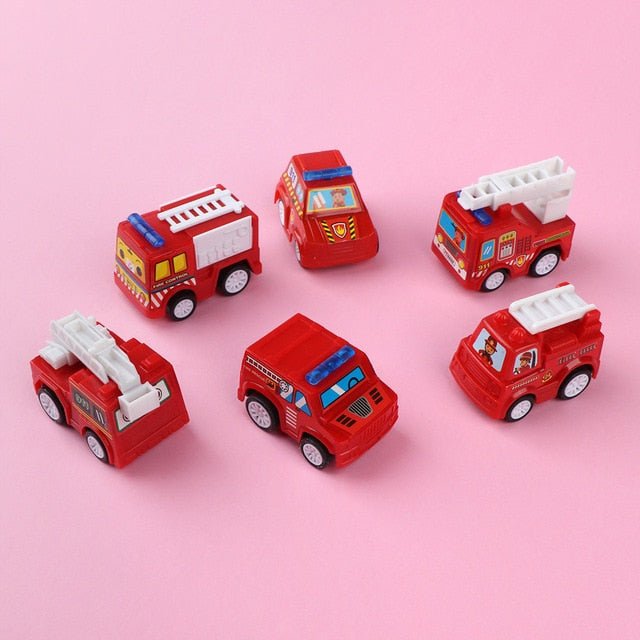 6 Piece Mini Pull Back Construction Vehicle Toy Set - Cherished Harbor Gifts