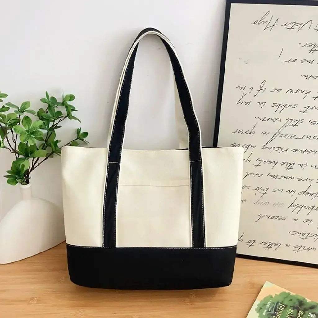Personalized Embroidered Canvas Shoulder Bag | Custom Letter Crossbody Bag with Scarf by TED