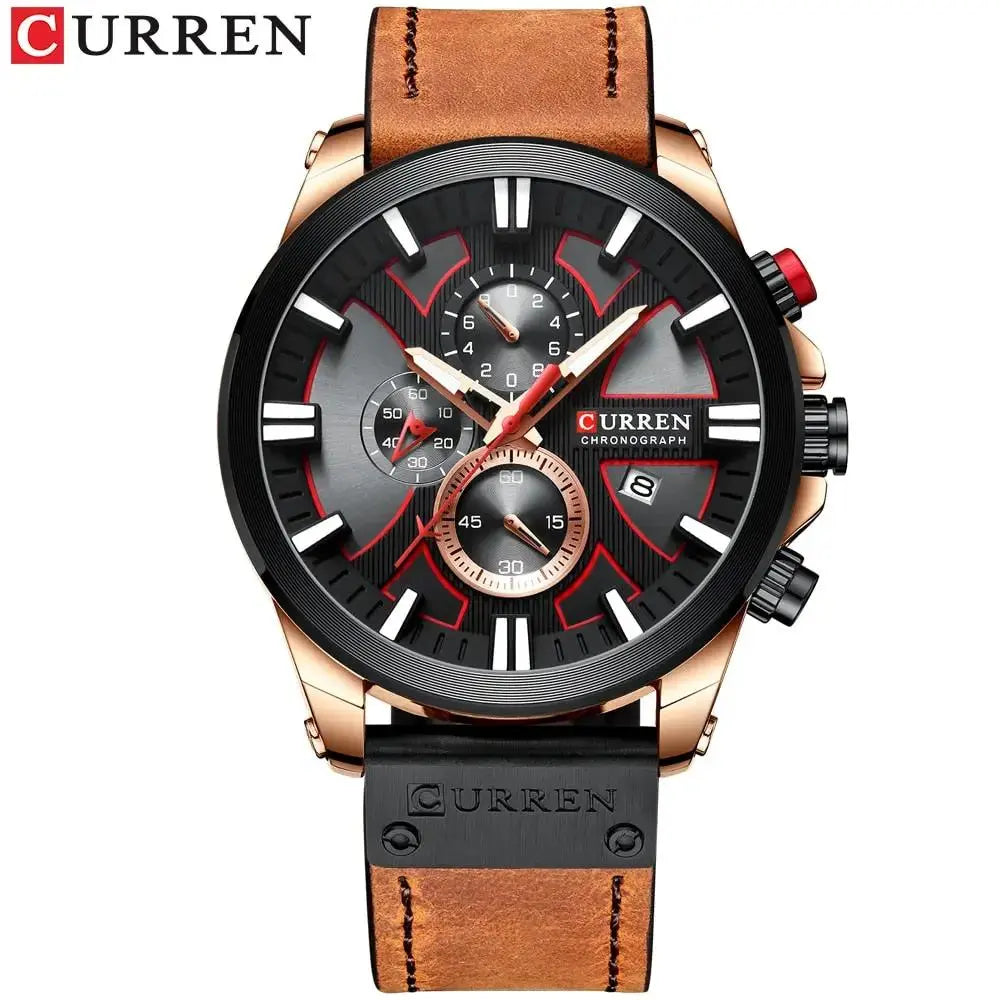 Stylish Men's Leather Chronograph Watch for Every Occasion by EPR