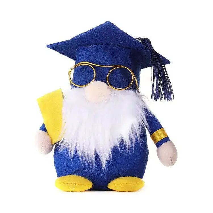 Graduation season blue dwarf faceless doll gift opening doctor hat Rudolph doll decoration toys by eprolo