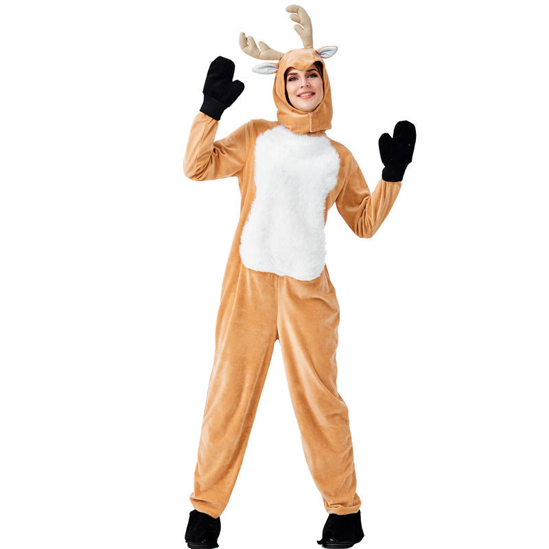 Women's Reindeer Onesie for Christmas Cosplay and Fun - Cherished Harbor Gifts