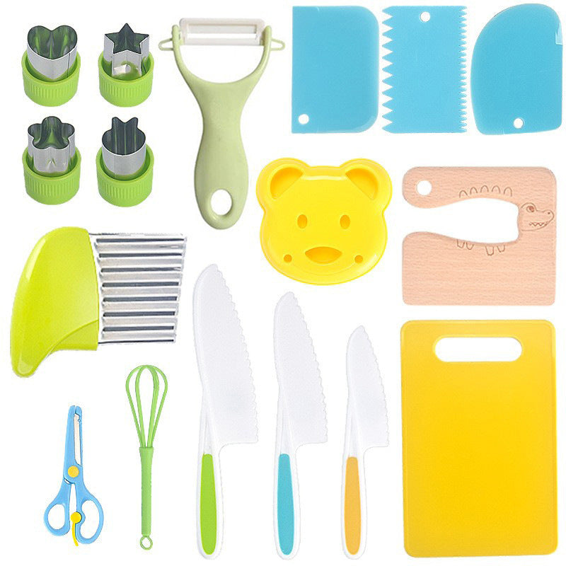 Kids Safe Toddler Kitchen Knife Set for Cooking Practice - Cherished Harbor Gifts