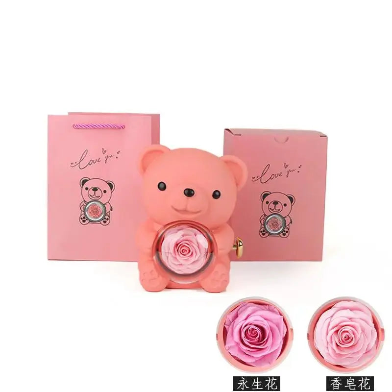 Romantic Teddy Bear Gift Jewelry Box with Necklace & Ring by EPR
