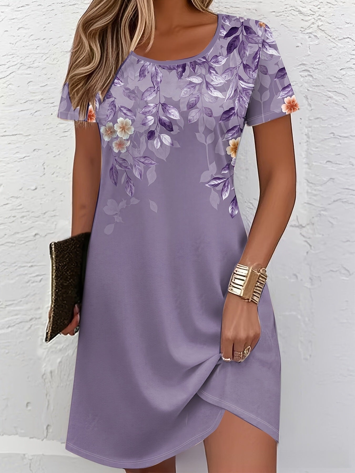 Elegant Floral Midi Dress for Summer Garden Parties - Cherished Harbor Gifts