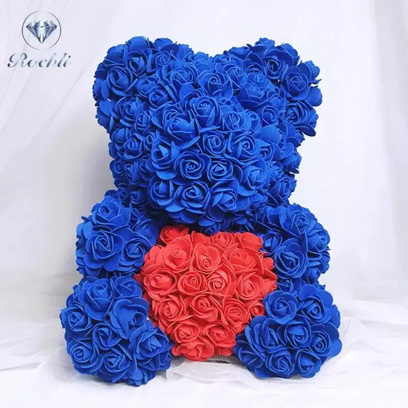 Heart hugging rose bear simulation bouquet as a birthday gift for teddy bears by eprolo