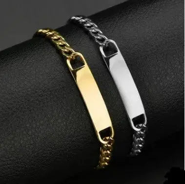 Couples Nameplate Bracelet | Stainless Steel Valentine’s Day Lover Bracelet by EPR
