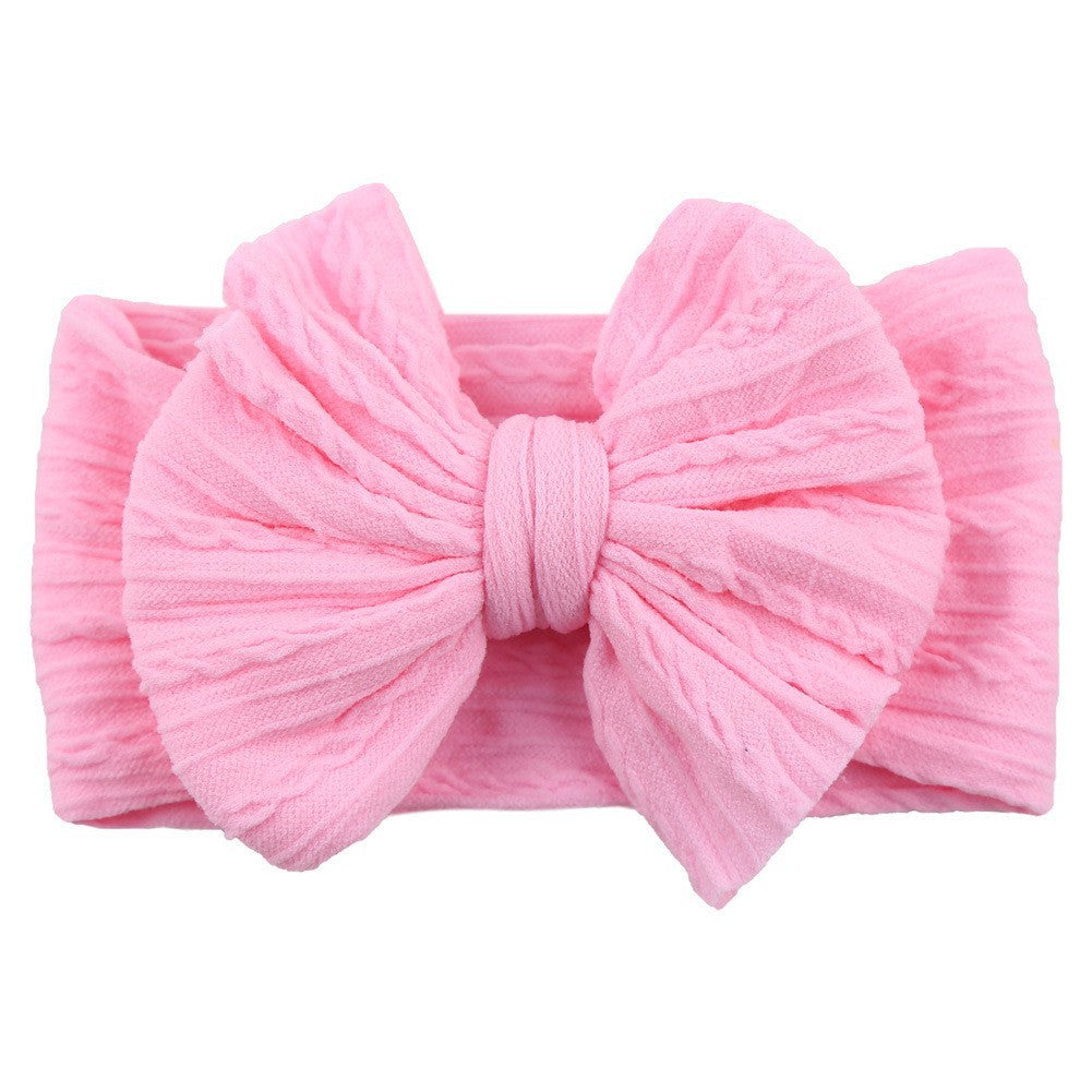 Handmade Baby Girl Headband with Braided Bow Design - Cherished Harbor Gifts