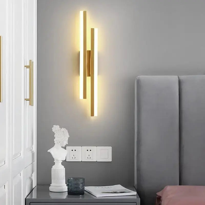 Modern Minimalist LED Wall Lamp | 3-Color Bedroom & Hallway Light by TED