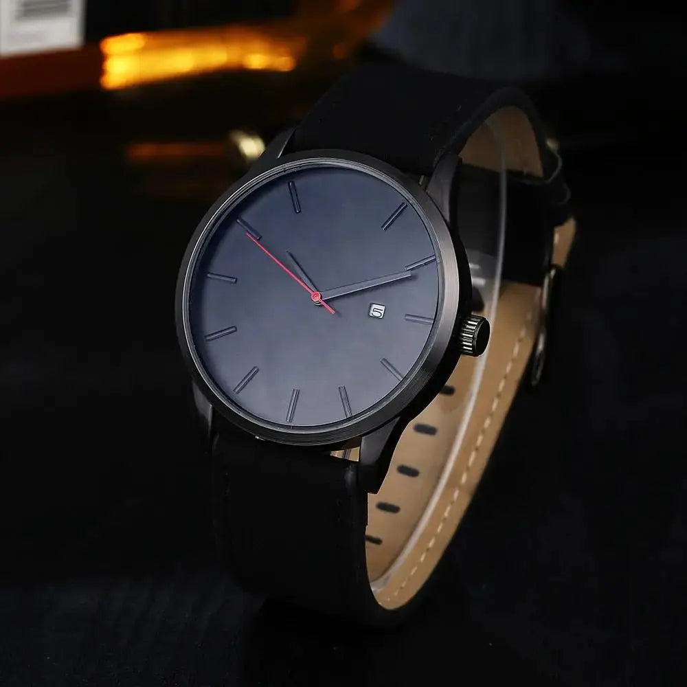 Men's Quartz Sport Watch - 46mm Stainless Steel & Leather by EPR