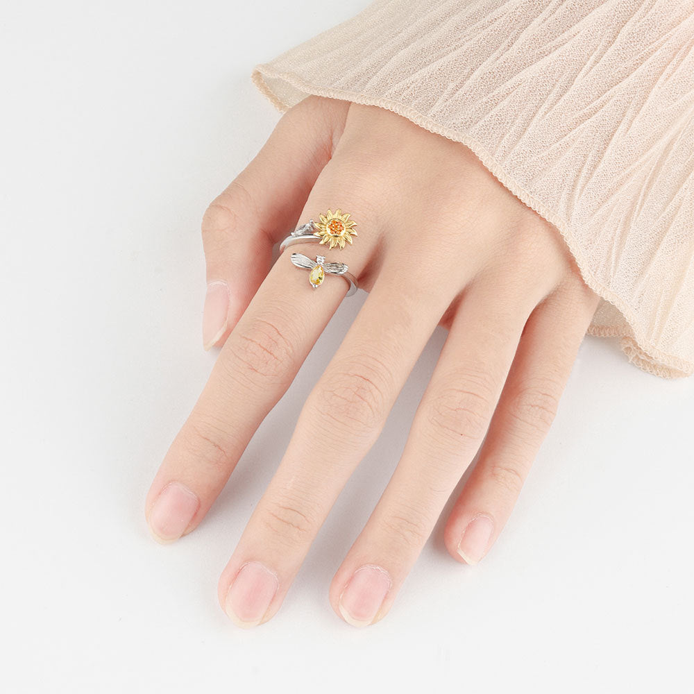 Adjustable Anxiety Relief Ring for Stress Relief and Style - Cherished Harbor Gifts