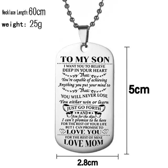 Engraved Dog Tag Necklace for Unique Family Gifts by EPR