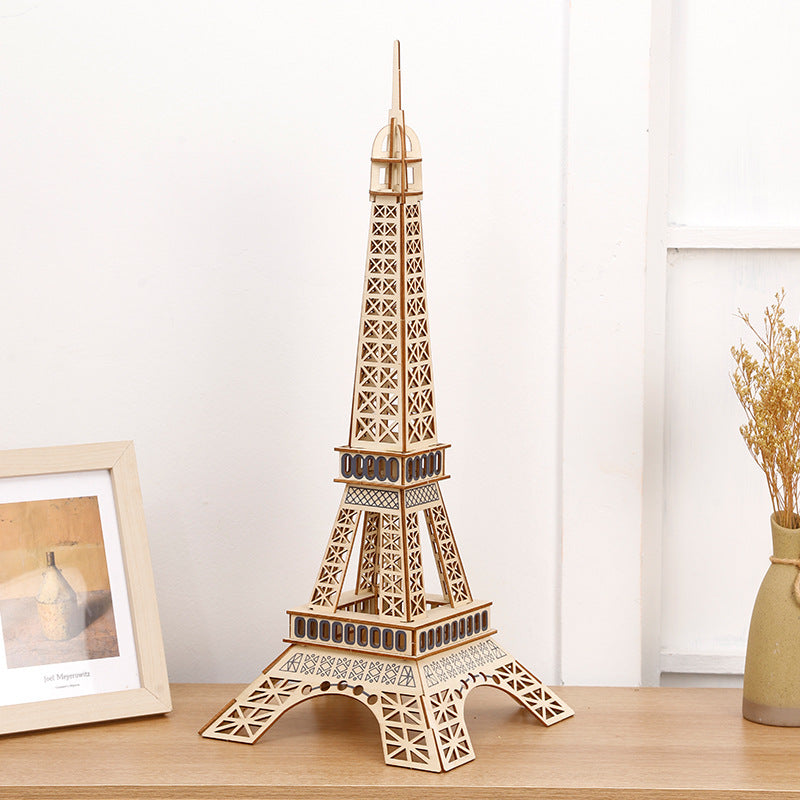 3D Wooden Puzzle Gift - Eiffel Tower Model for Kids - Cherished Harbor Gifts