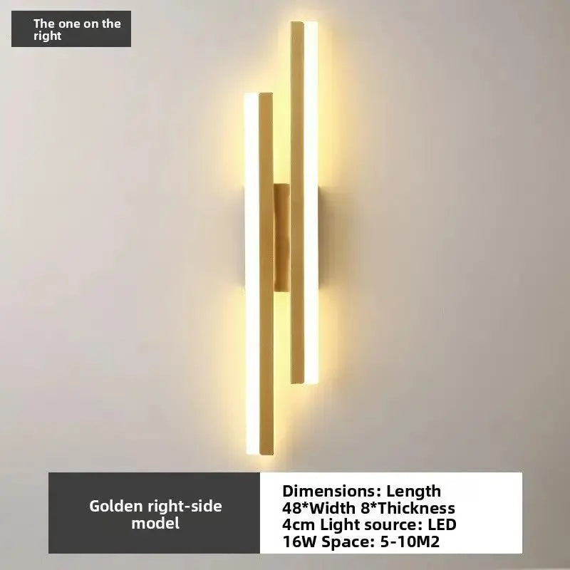 Modern Minimalist LED Wall Lamp | 3-Color Bedroom & Hallway Light by TED