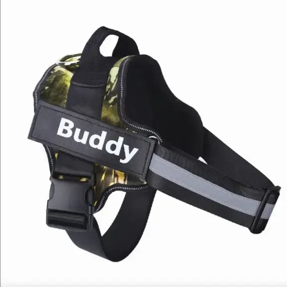 Personalized K9 Pet Harness & Leash | Custom Adjustable Nylon Dog Walking Gear by TED