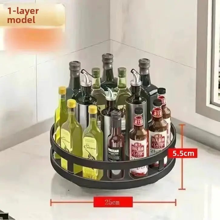 360 Rotating Condiment Rack | 1-3 Tier Kitchen Counter Organizer by TED