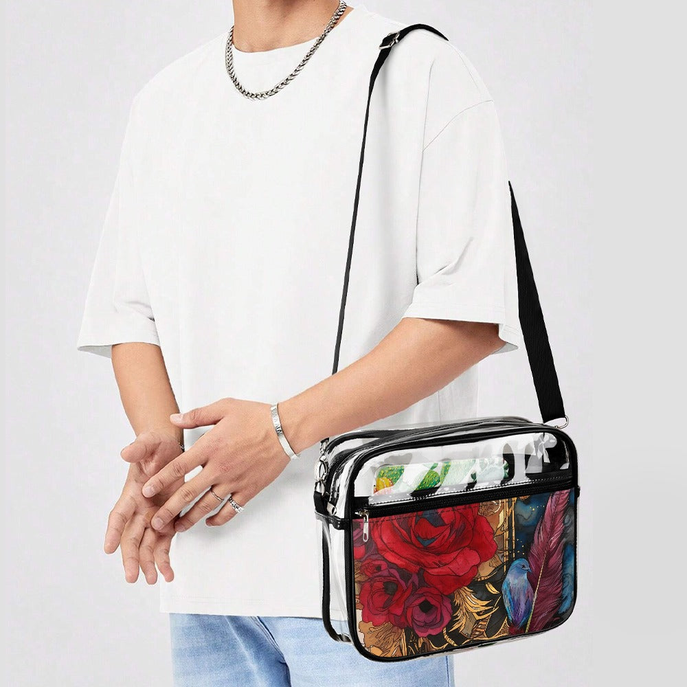 Rose Clear PVC Satchel Bag - Cherished Harbor Gifts