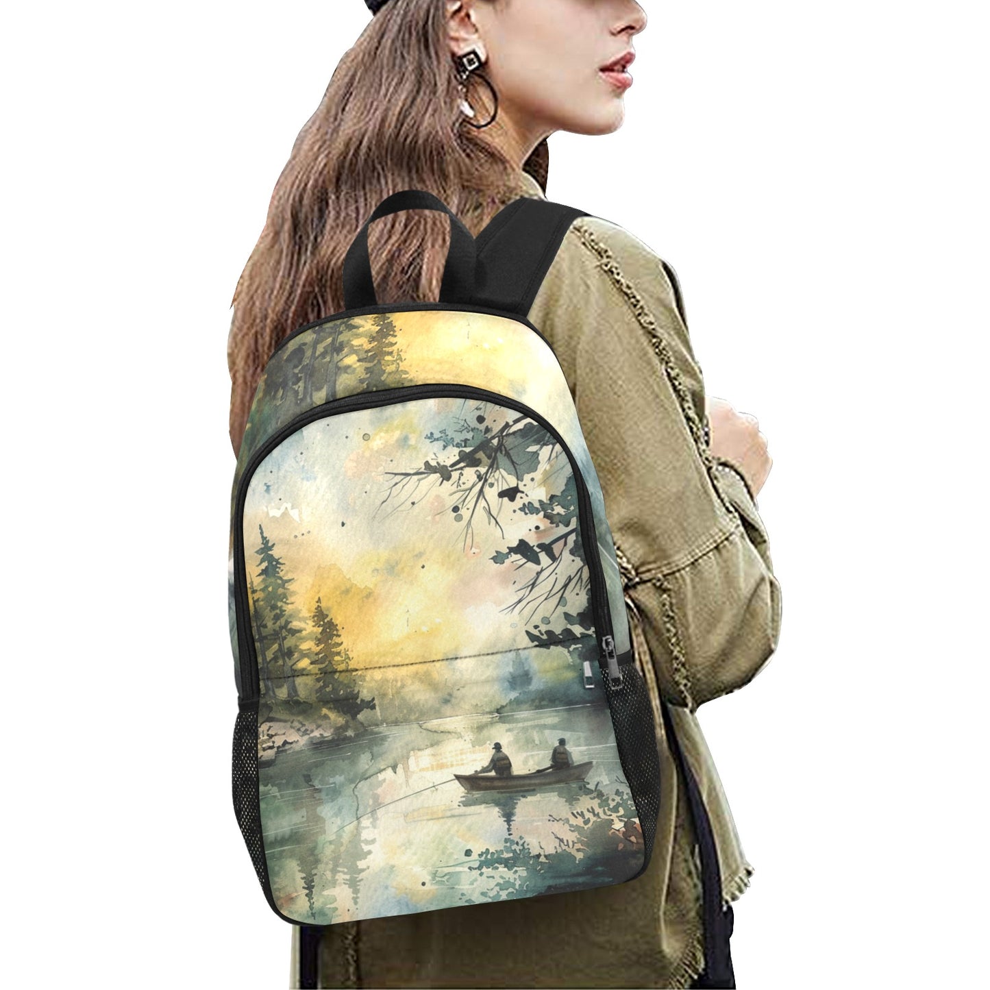 Fishing Backpack with Side Mesh Pockets | Waterproof Travel, Hiking & Outdoor Daypack