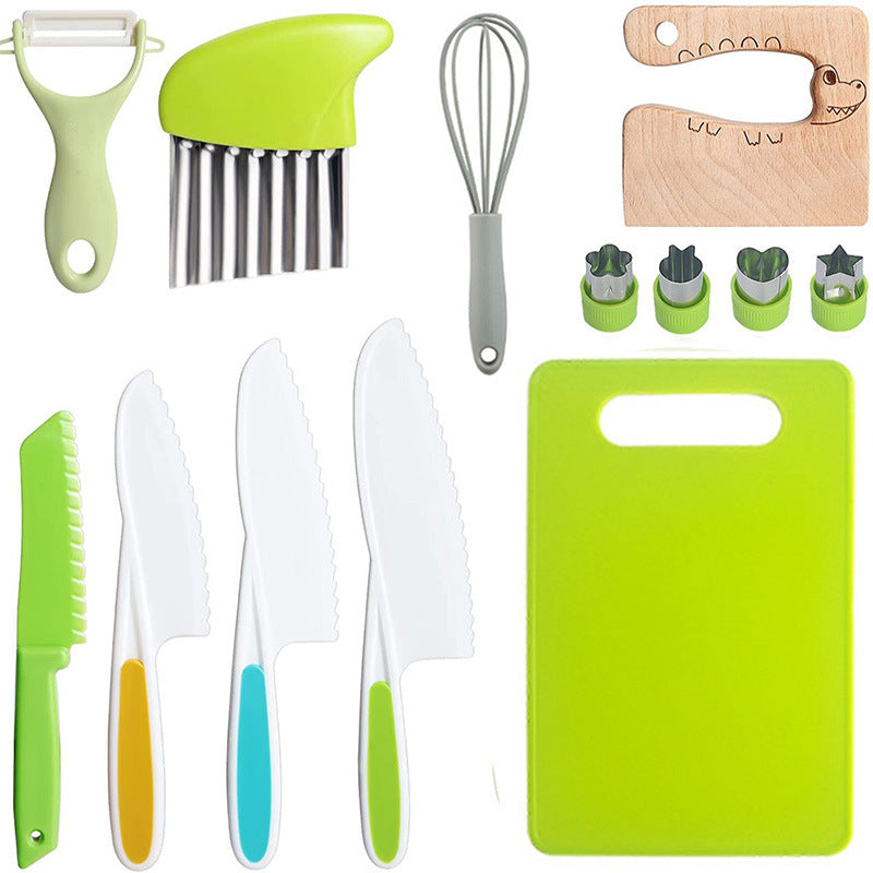 Kids Safe Toddler Kitchen Knife Set for Cooking Practice - Cherished Harbor Gifts