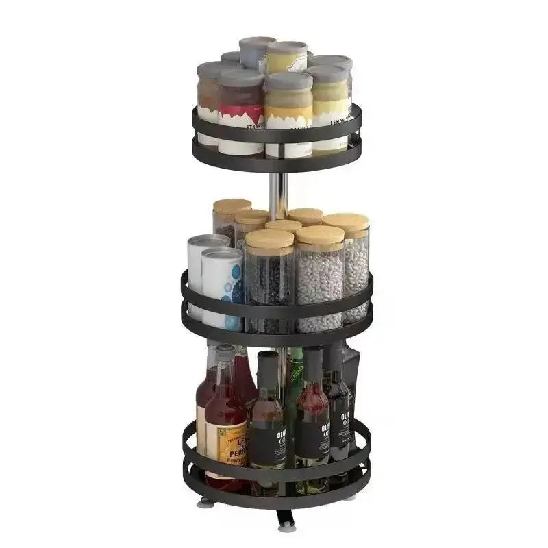 360 Rotating Condiment Rack | 1-3 Tier Kitchen Counter Organizer by TED