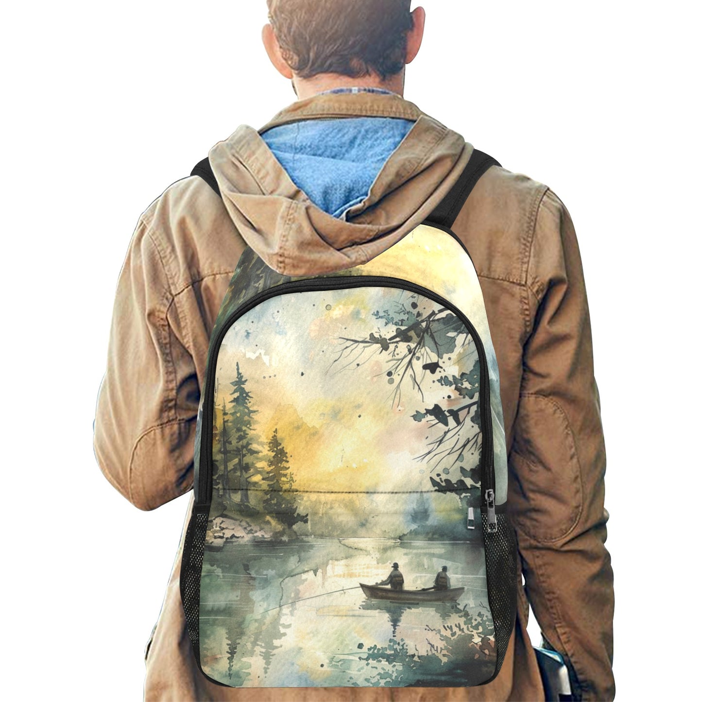 Fishing Backpack with Side Mesh Pockets | Waterproof Travel, Hiking & Outdoor Daypack