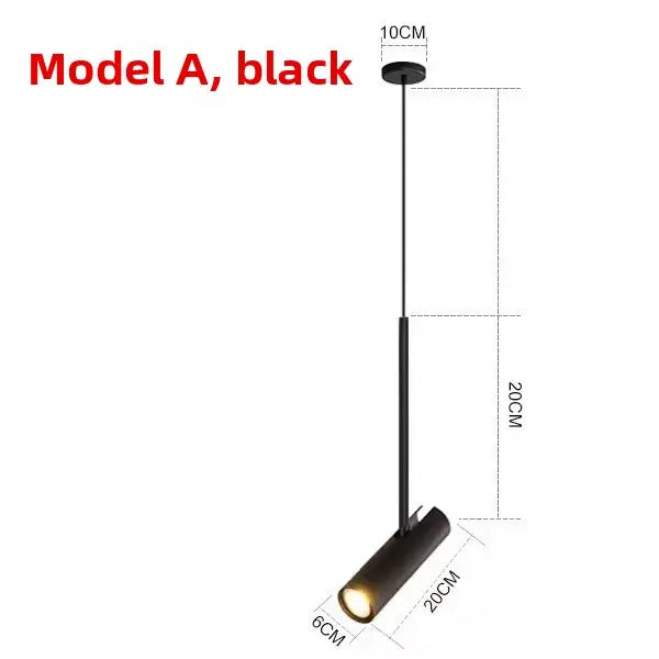 Nordic Minimalist Rotating Iron Bedside Chandelier for Bar Restaurant Bedroom