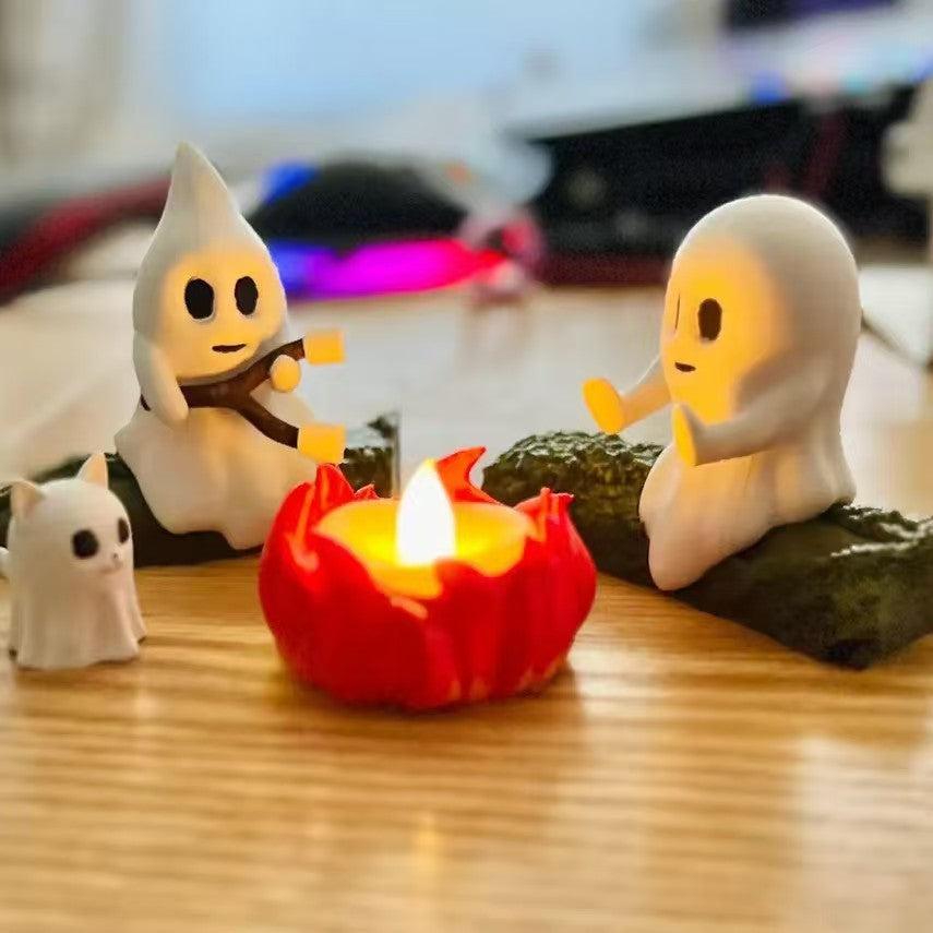 Halloween Night Light - Flickering Campfire Ornament Gift - Cherished Harbor Gifts
