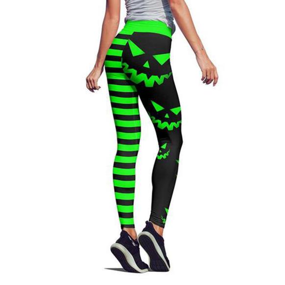 Halloween High Waist Pants for Women Pumpkin Print Sexy - Cherished Harbor Gifts